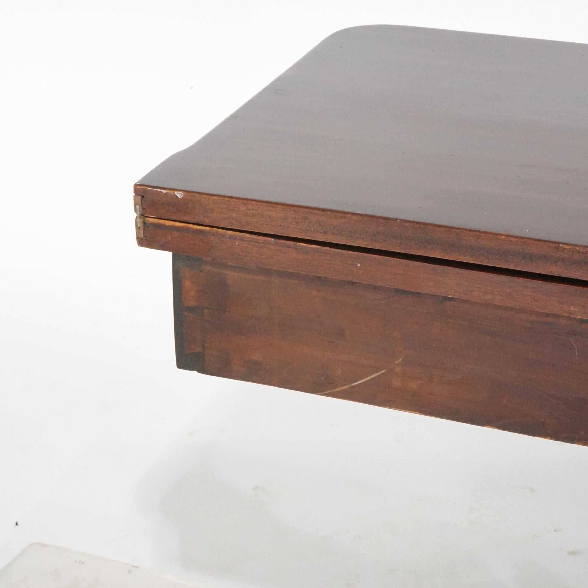 Antique Greco American Empire Carved Mahogany Game Table, Circa 1840 6