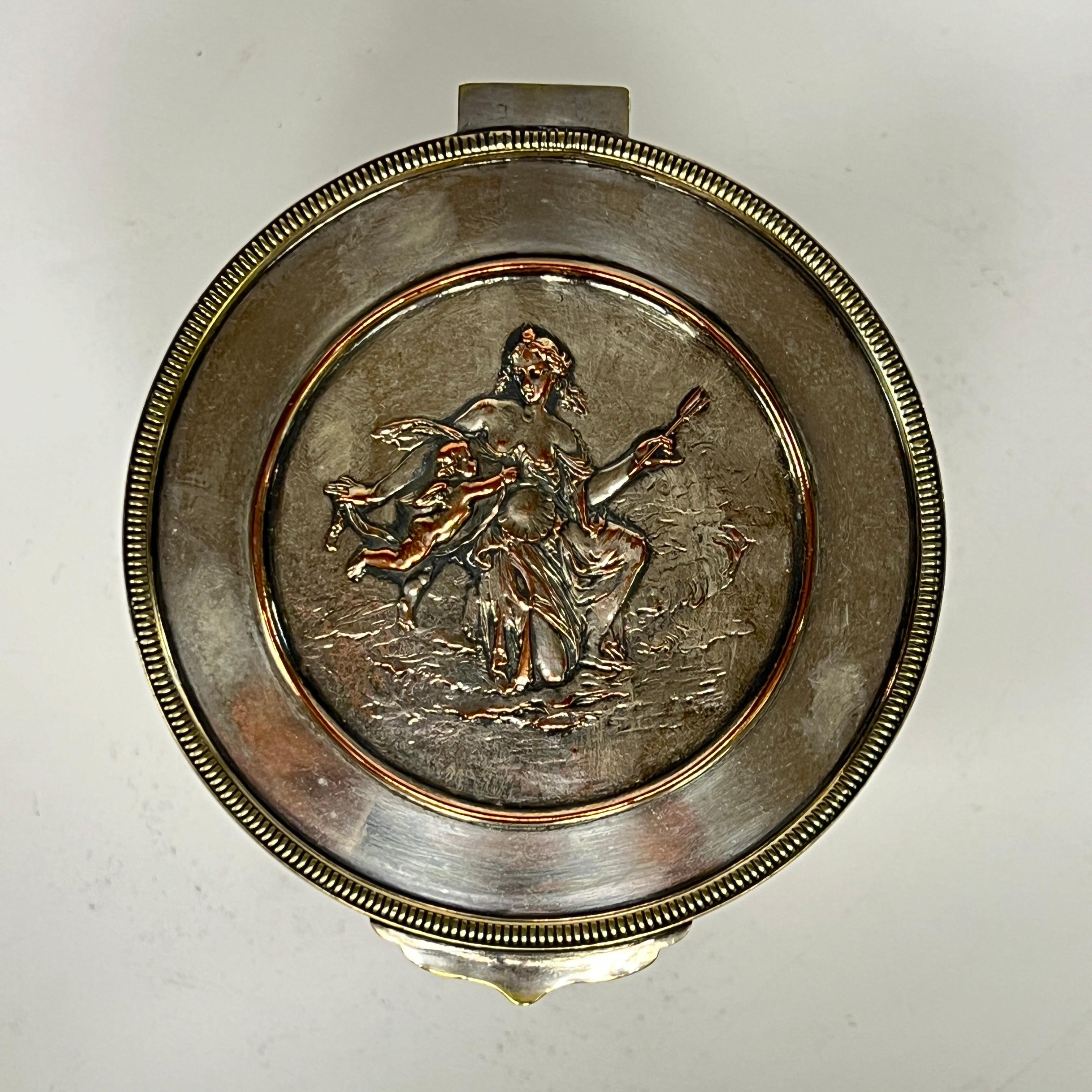 Greco Roman Antique Greco-Roman Silvered Copper Humidor