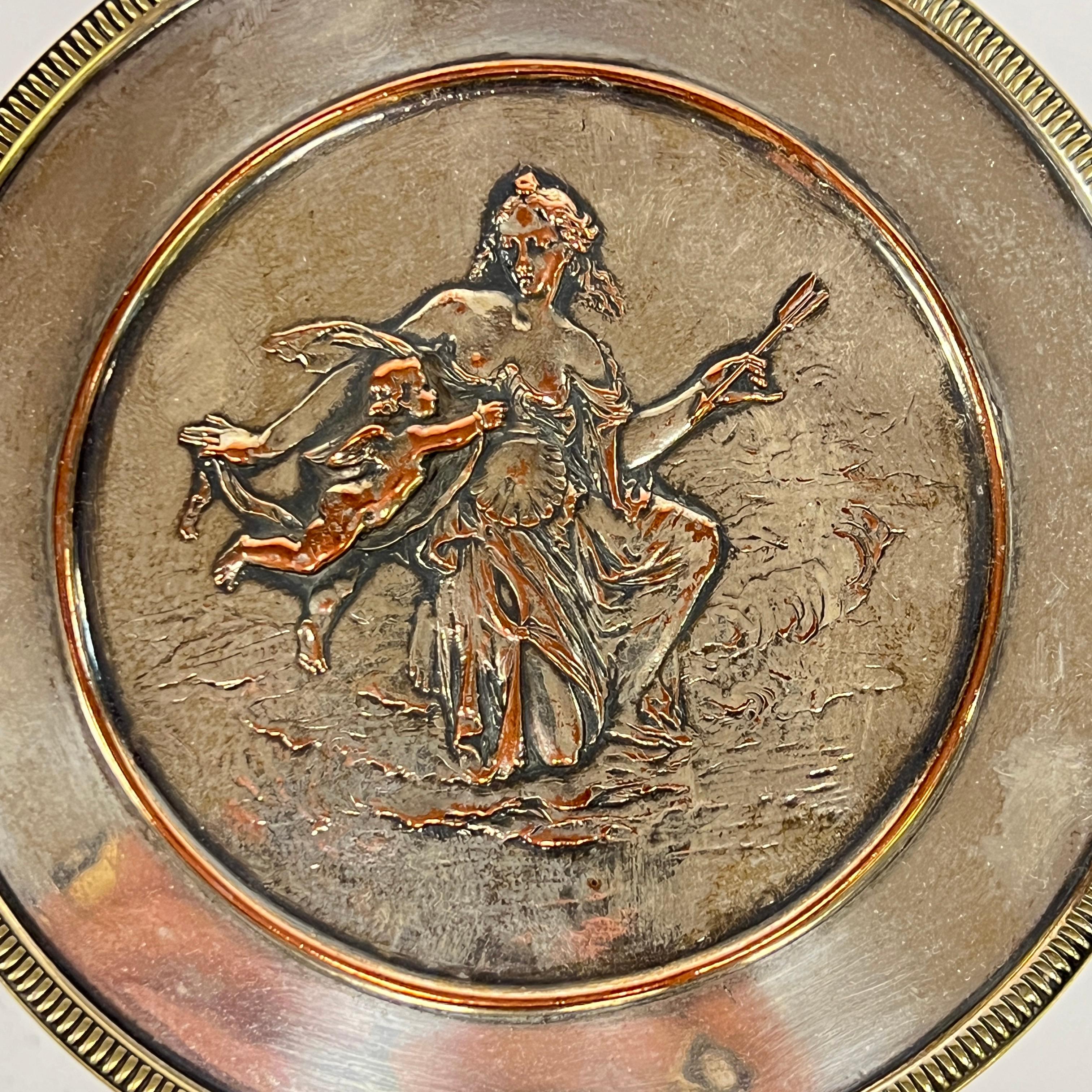 Antique Greco-Roman Silvered Copper Humidor In Good Condition In New York, NY