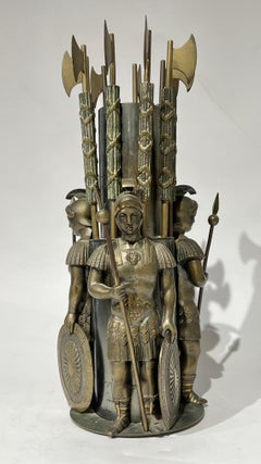 Antique Greco-Roman Soldier Sculpture / Vase