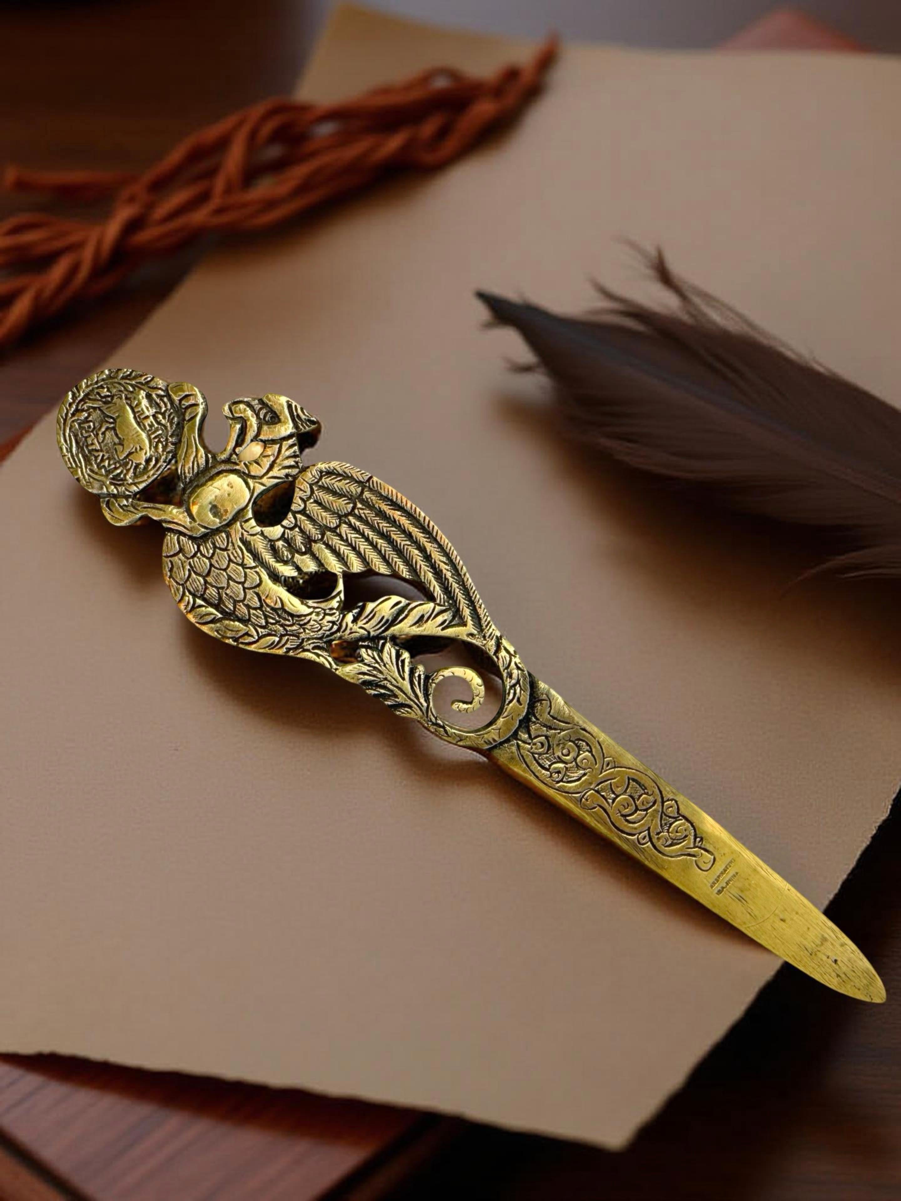 Antique Greece Art Nouveau Bronze Dragon Letter Opener, 1910s or older For Sale 3
