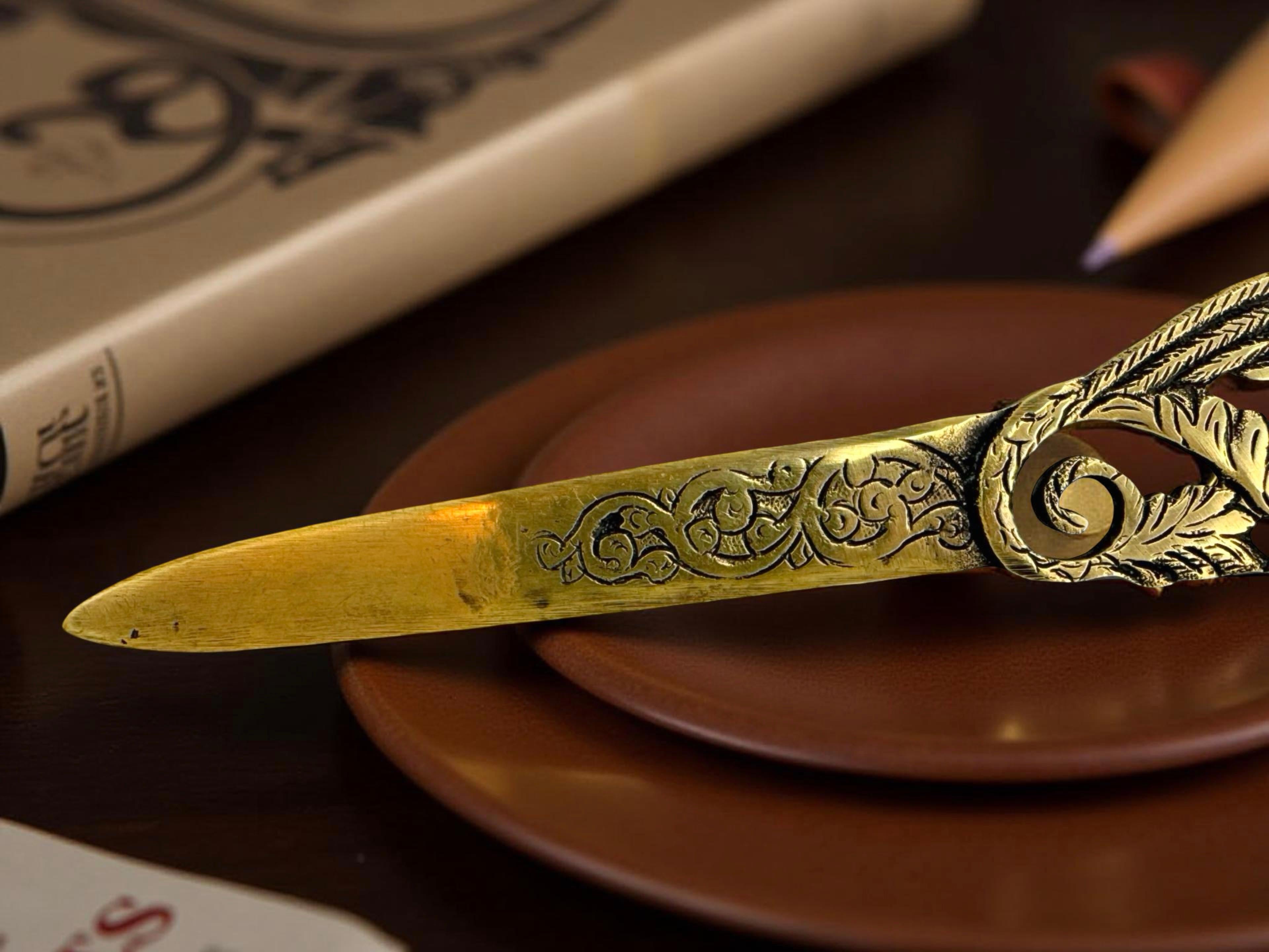 Antique Greece Art Nouveau Bronze Dragon Letter Opener, 1910s or older For Sale 6