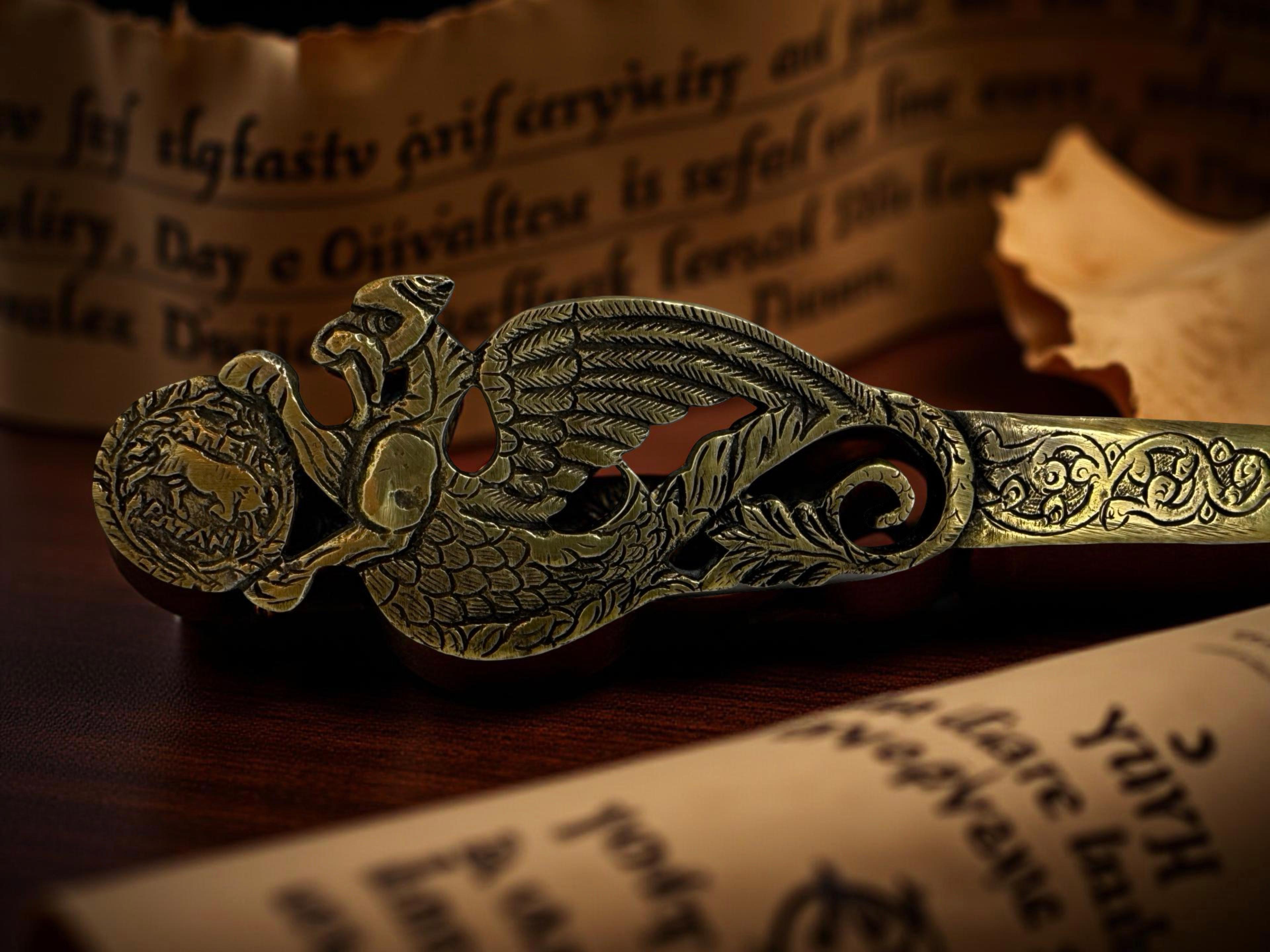 Antique Greece Art Nouveau Bronze Dragon Letter Opener, 1910s or older For Sale 7