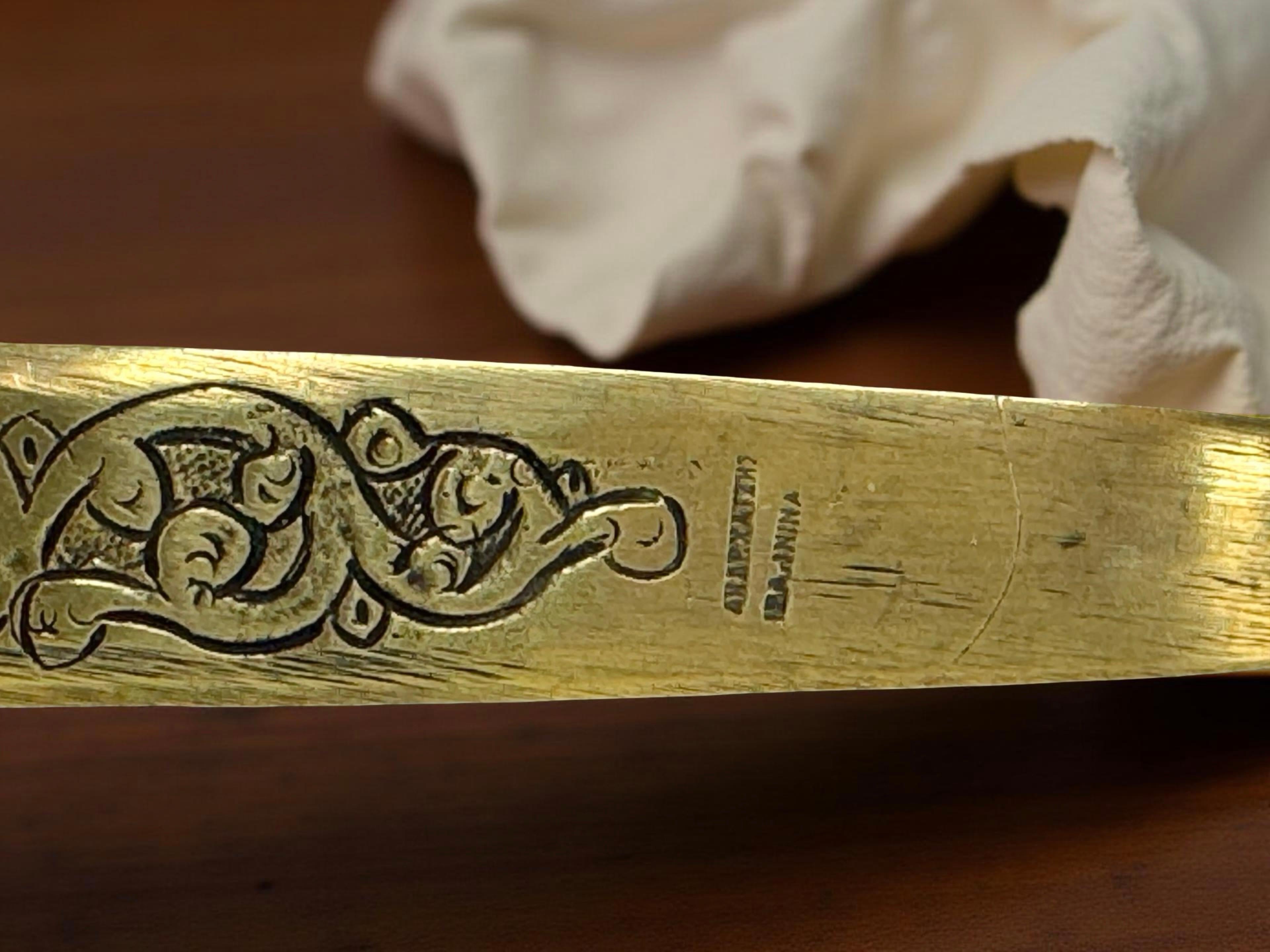 Antique Greece Art Nouveau Bronze Dragon Letter Opener, 1910s or older For Sale 9