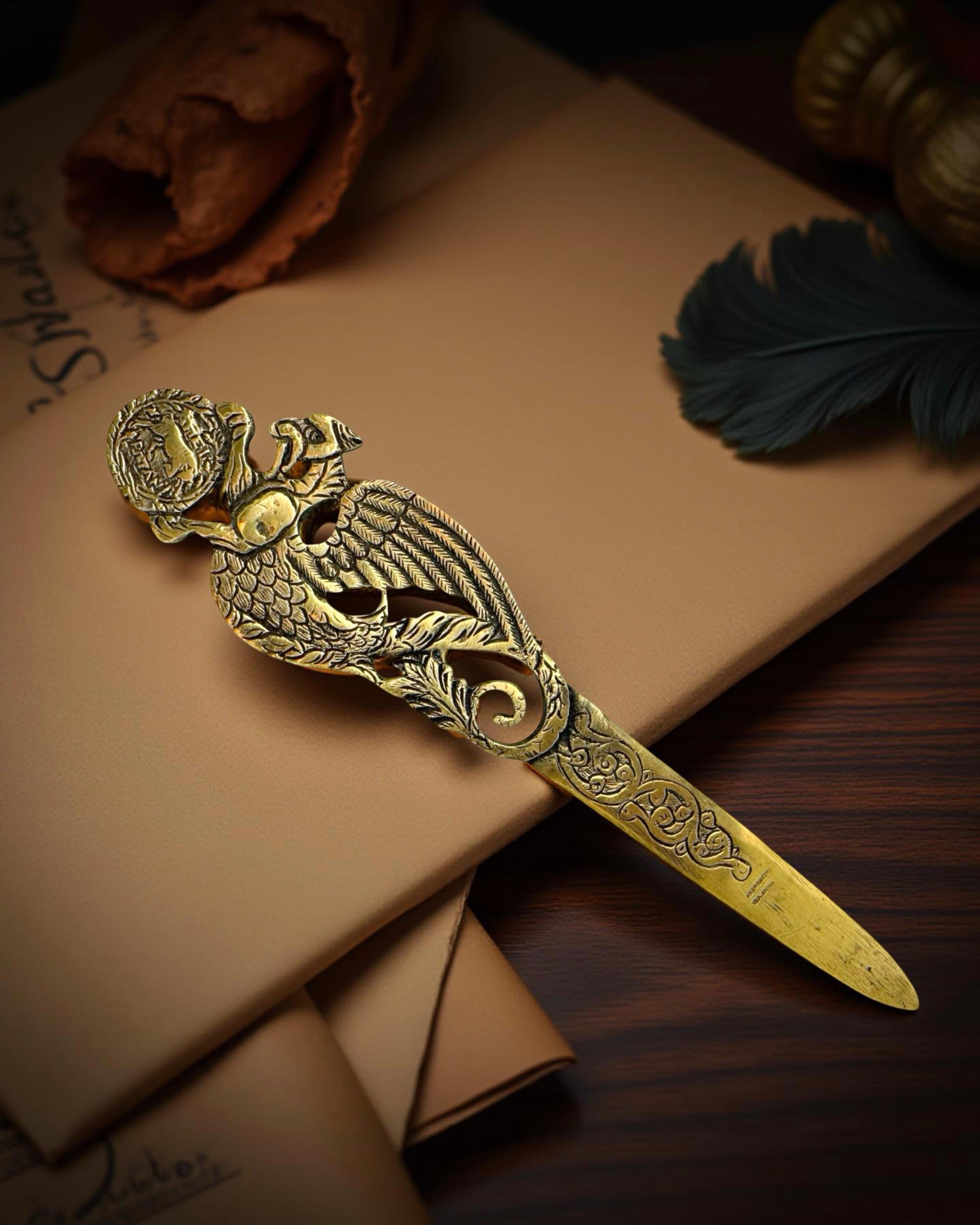 Antique Greece Art Nouveau Bronze Dragon Letter Opener, 1910s or older For Sale 11
