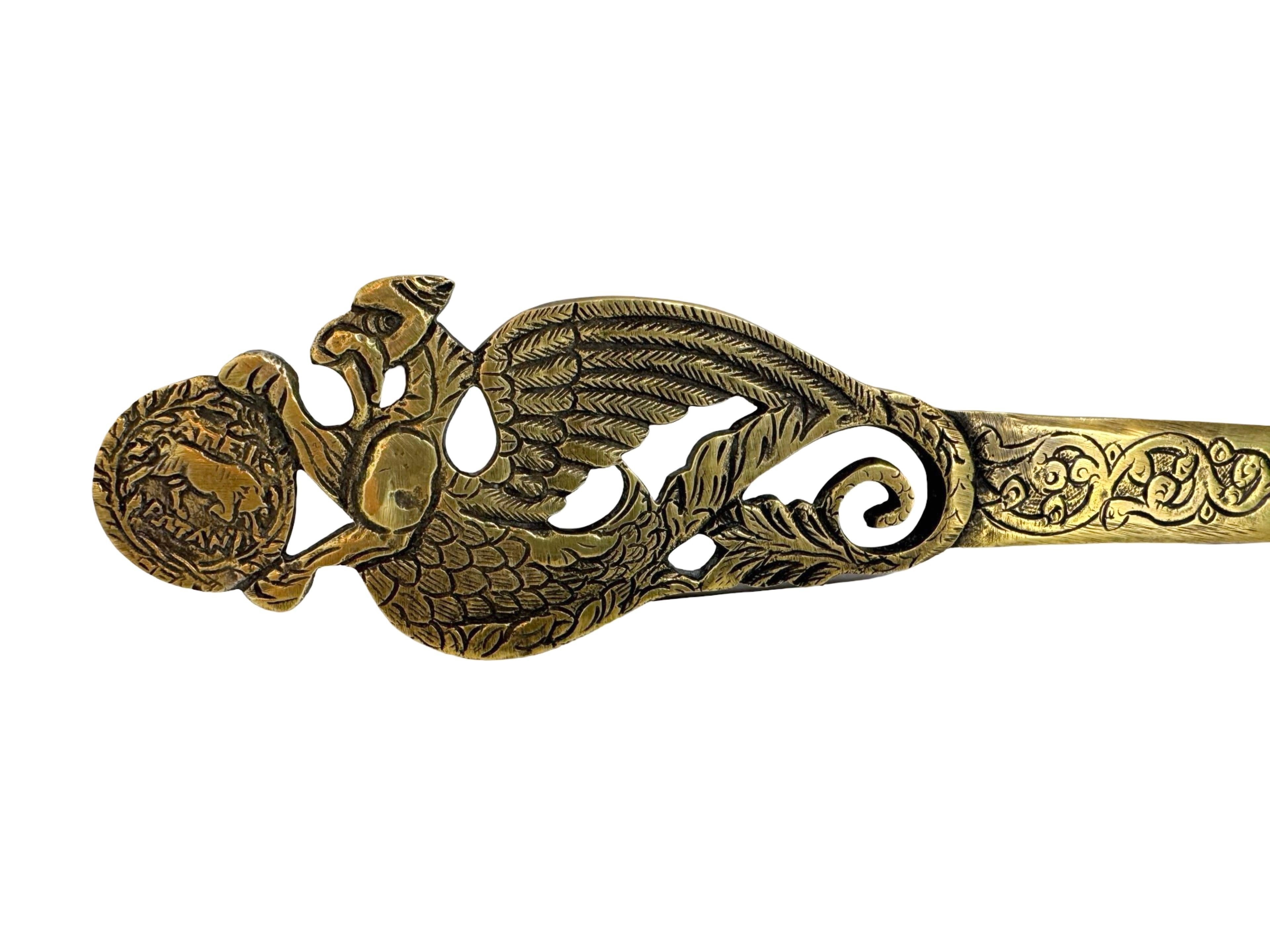 Gilt Antique Greece Art Nouveau Bronze Dragon Letter Opener, 1910s or older For Sale
