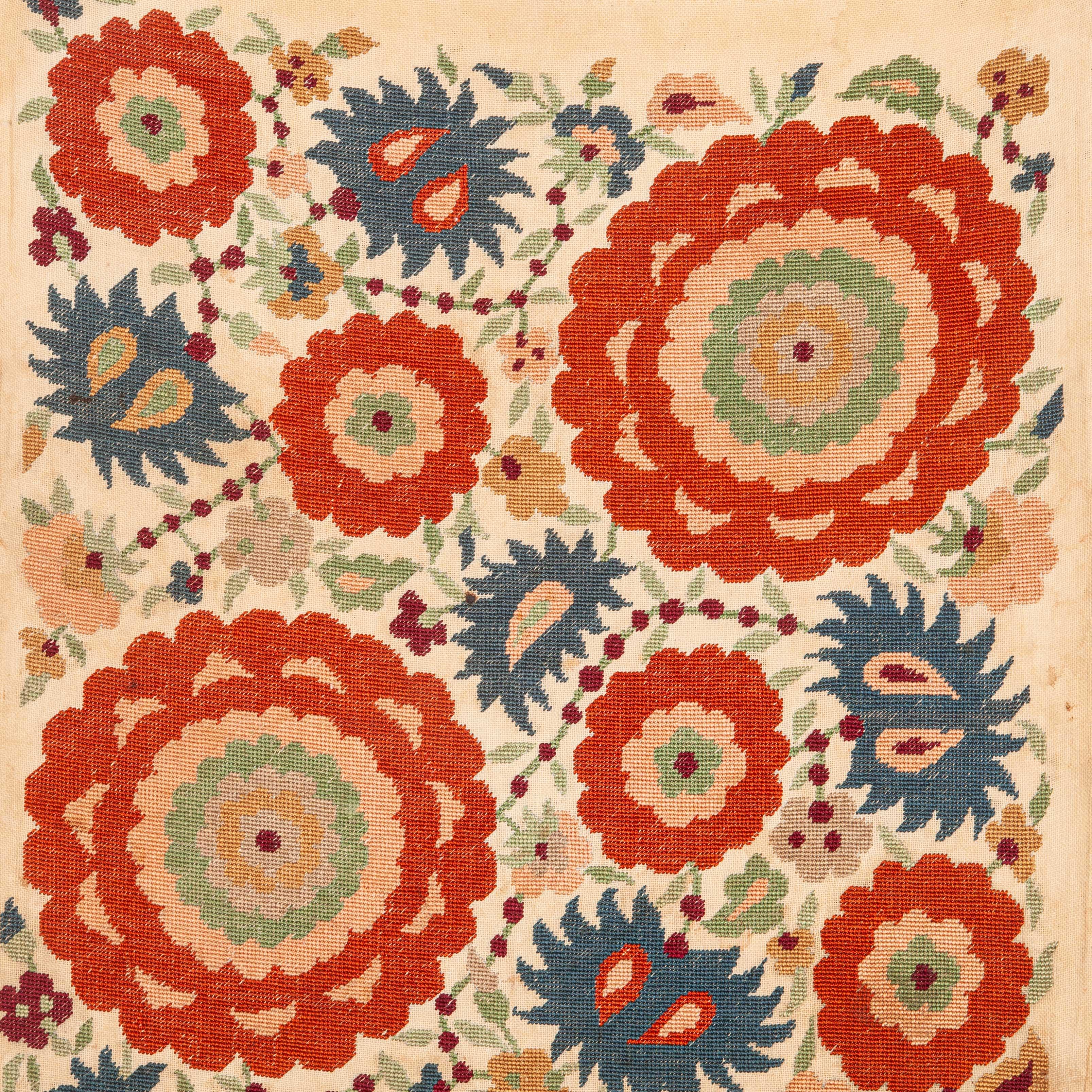 Suzani Antique Greek Embroidery from Eastern Europe in the Style of Ottoman Ones