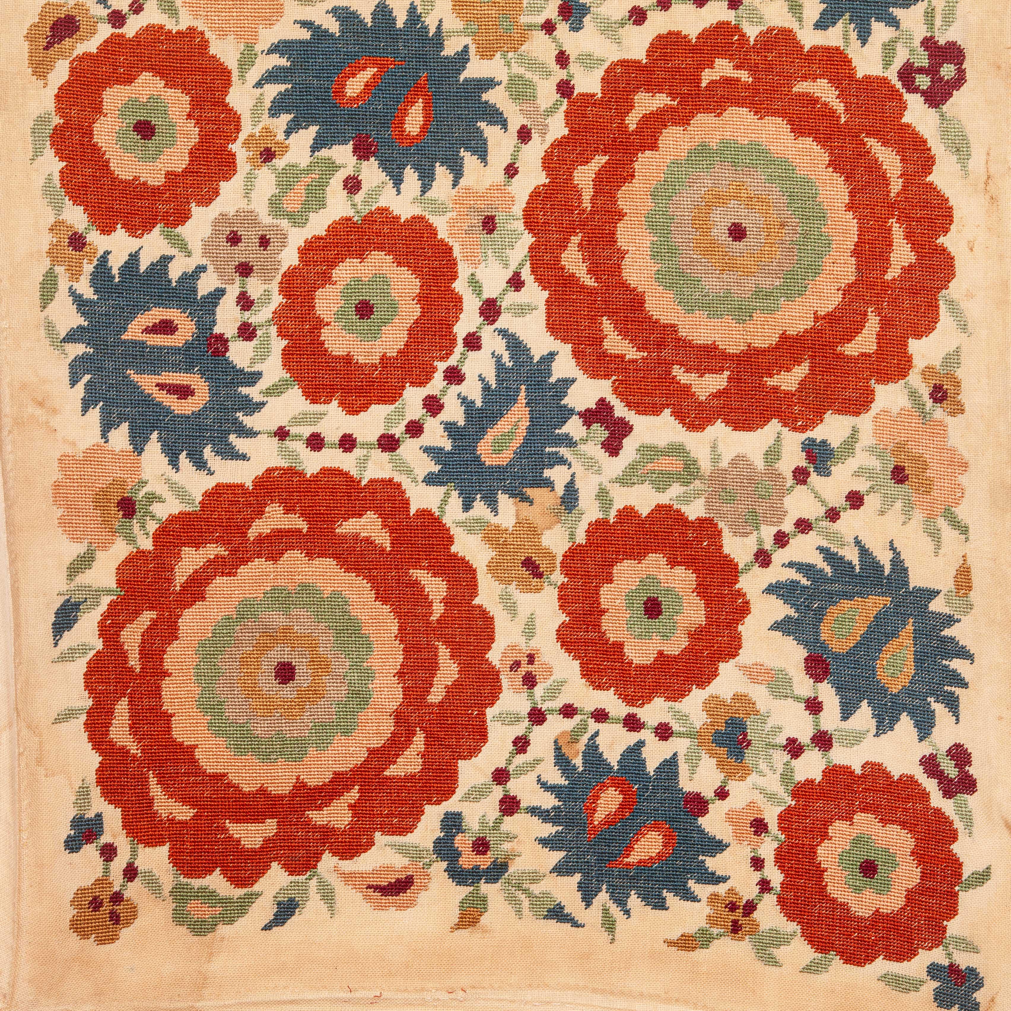 Macedonian Antique Greek Embroidery from Eastern Europe in the Style of Ottoman Ones