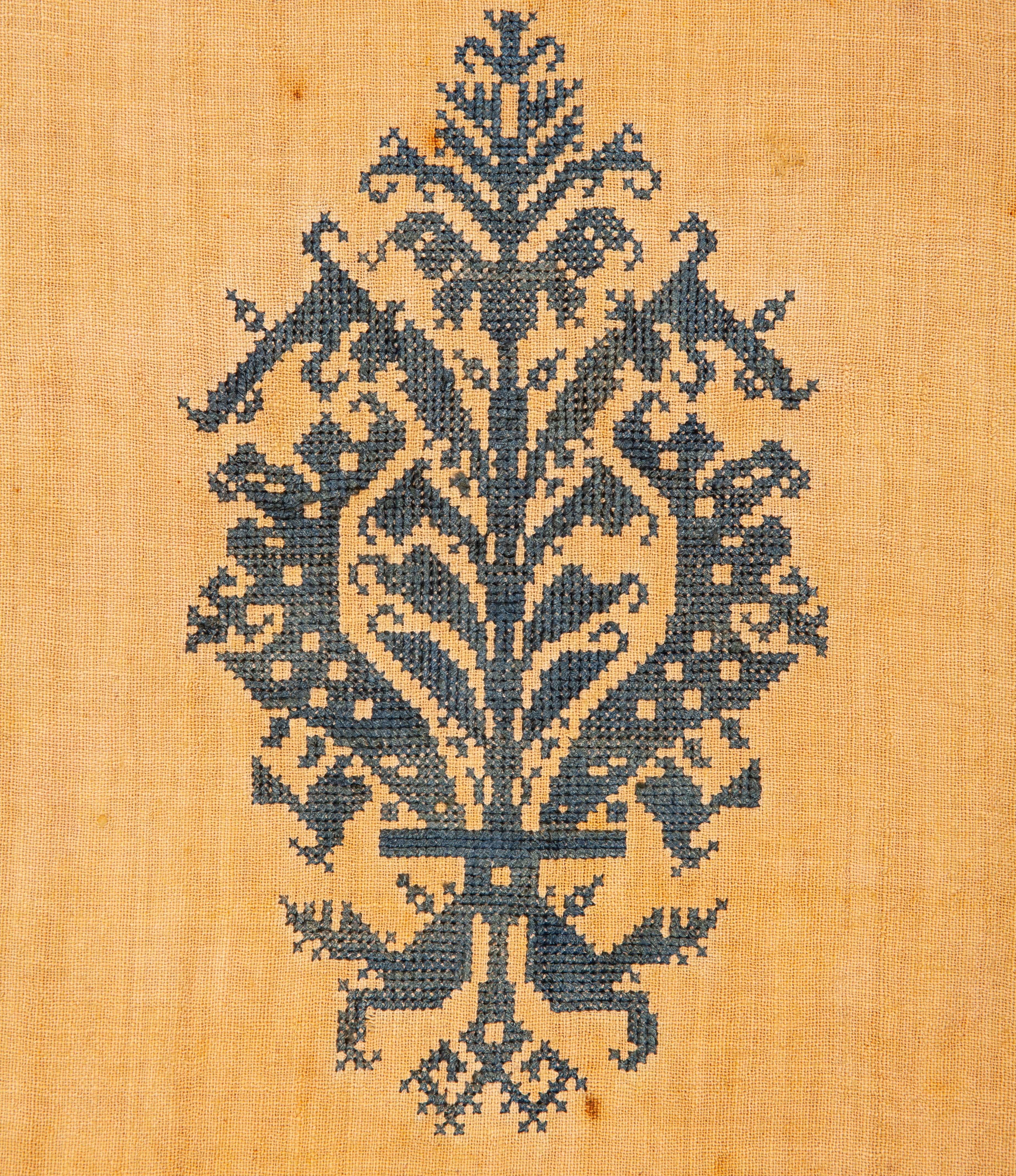 Embroidered Antique Greek Embroidery from Kos, Early 19th Century