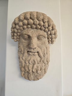 Antikes griechisches Göttergesicht aus Terrakotta - Ausgezeichneter Zustand