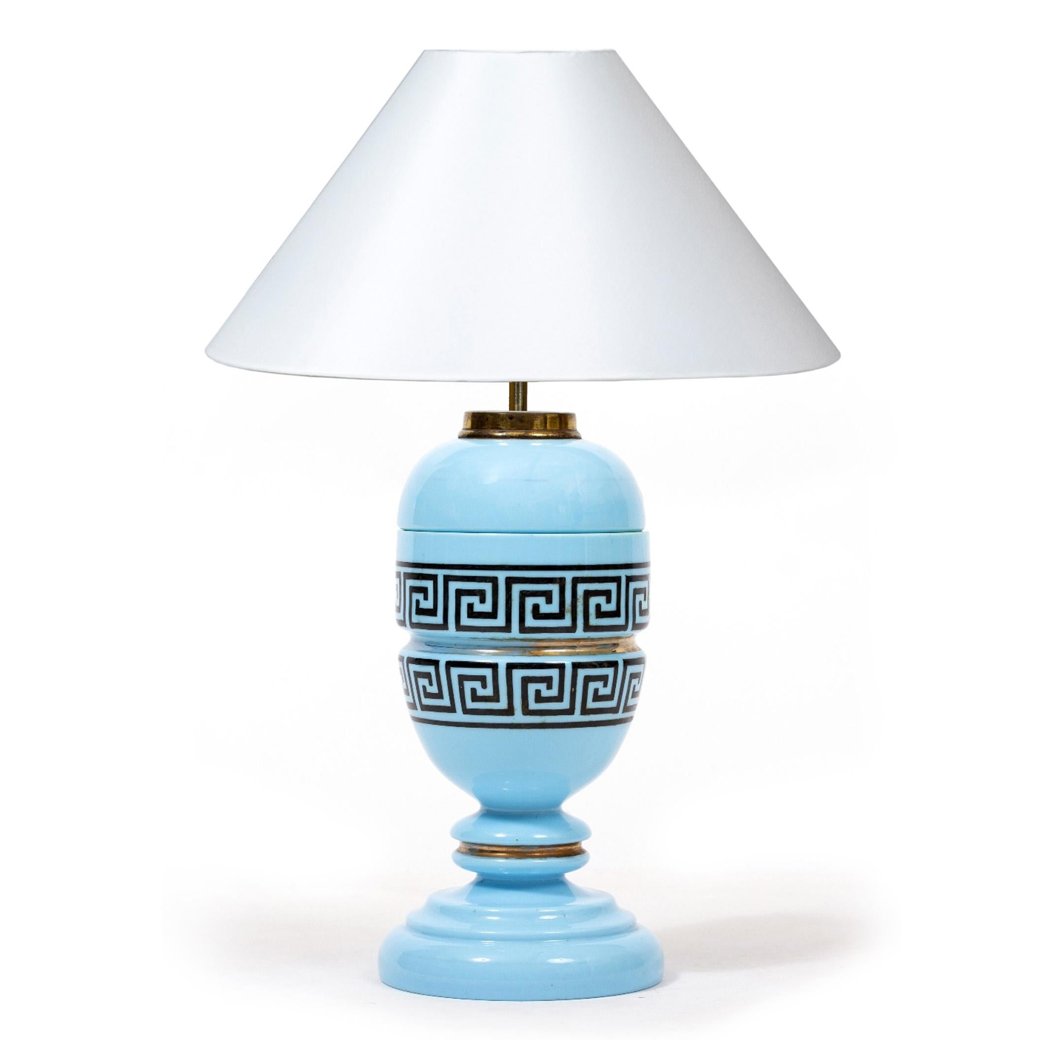 greek key table lamp