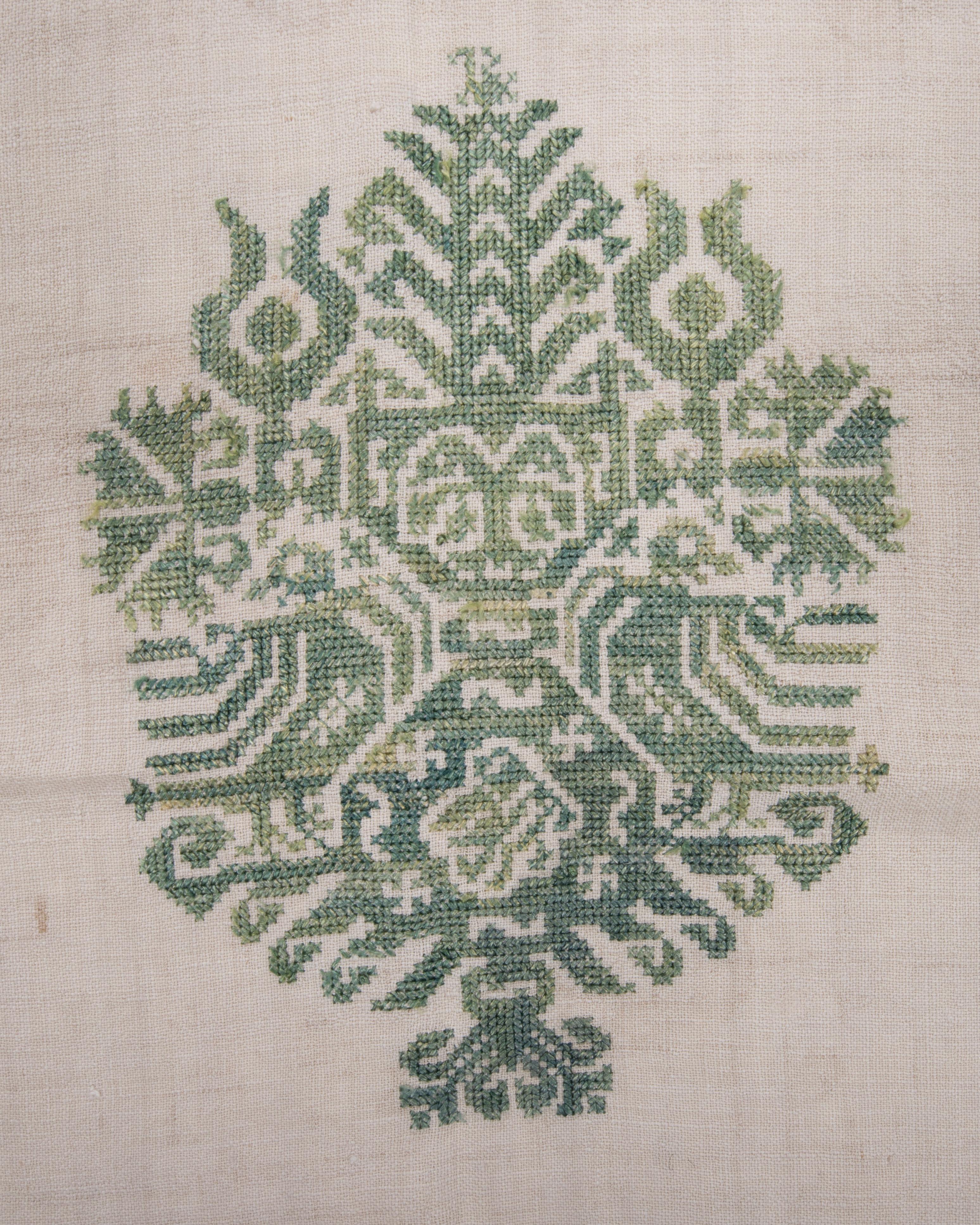 Brodé Ancienne broderie grecque de l'île de Kos - 19ème siècle en vente