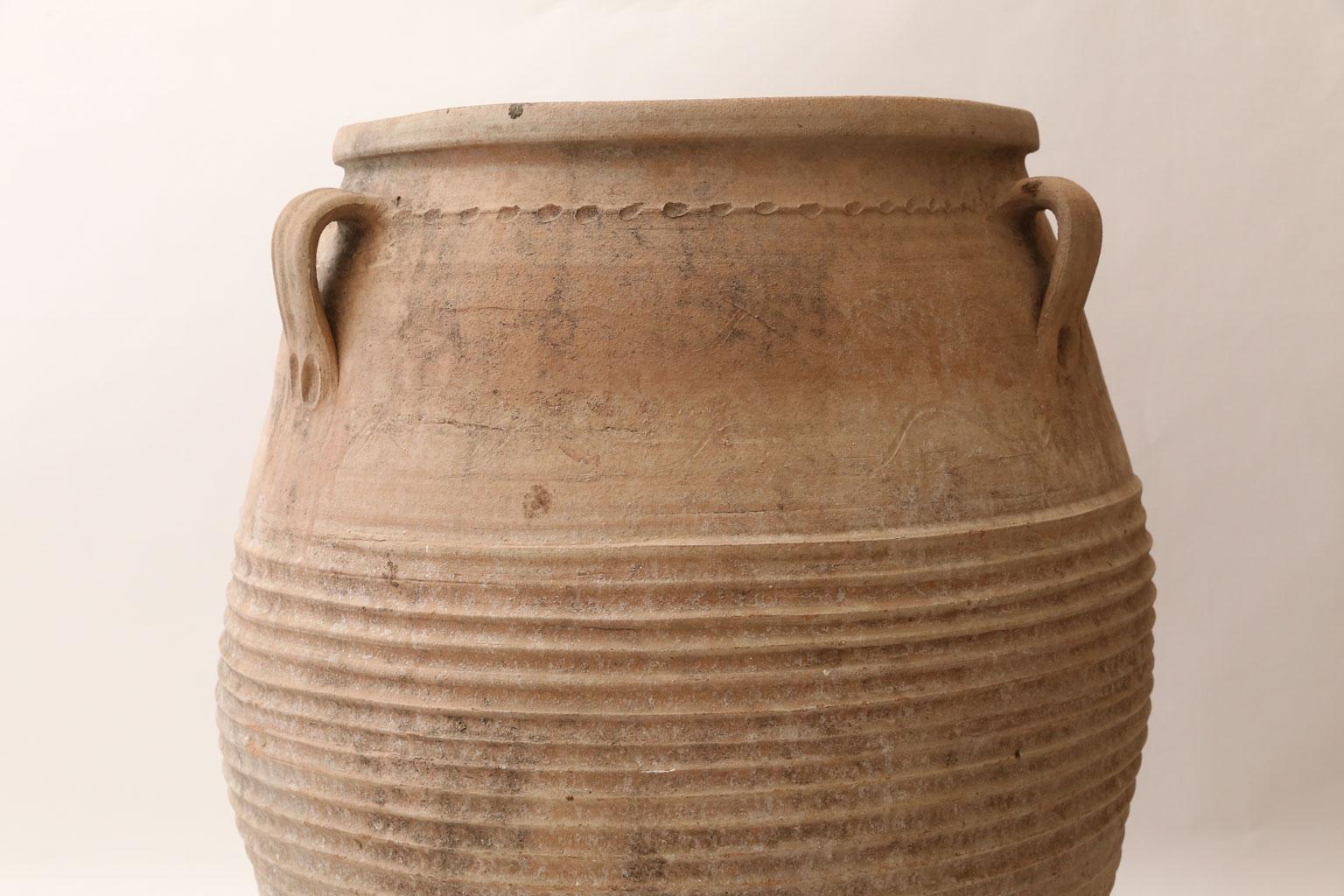 Antique Greek Olive Jar In Good Condition In Houston, TX