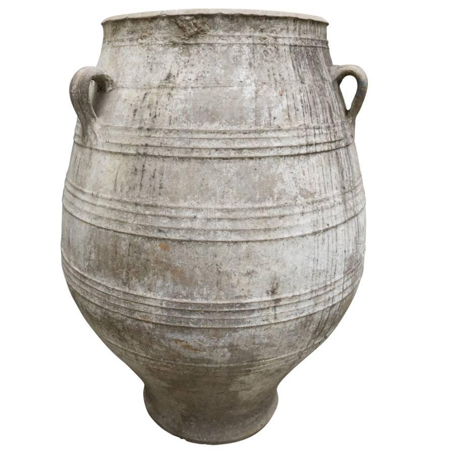 Antique Greek Terracotta Oil Urn, circa 1900 In Good Condition In Culver City, CA