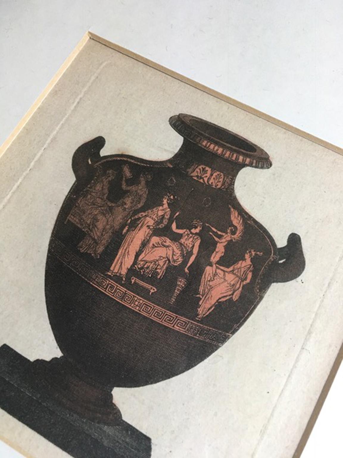 Papier Impression sur papier - Vase grec ancien du 19ème siècle en vente