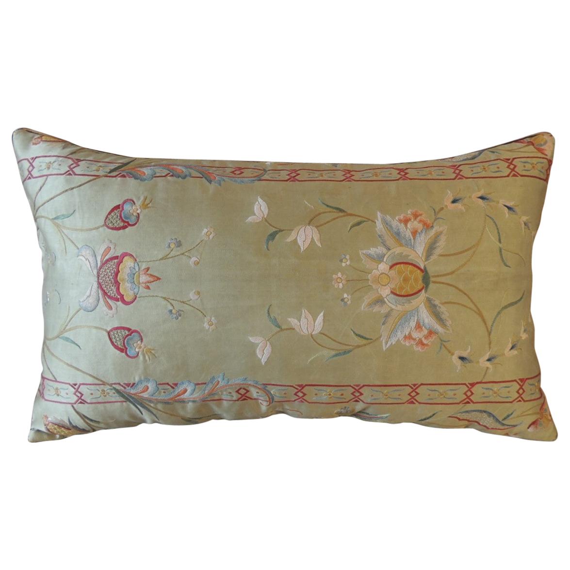 Petite Kashmir Paisley Indian Silk Red Textile Decorative Pillow at 1stDibs