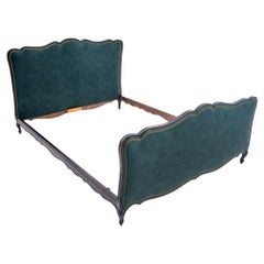 Antique Green Bed, France, circa 1910, Renovated