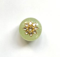 Antique Green Beryl 238.47carats Gem with 22kgold Handwork with Natural Diamonds