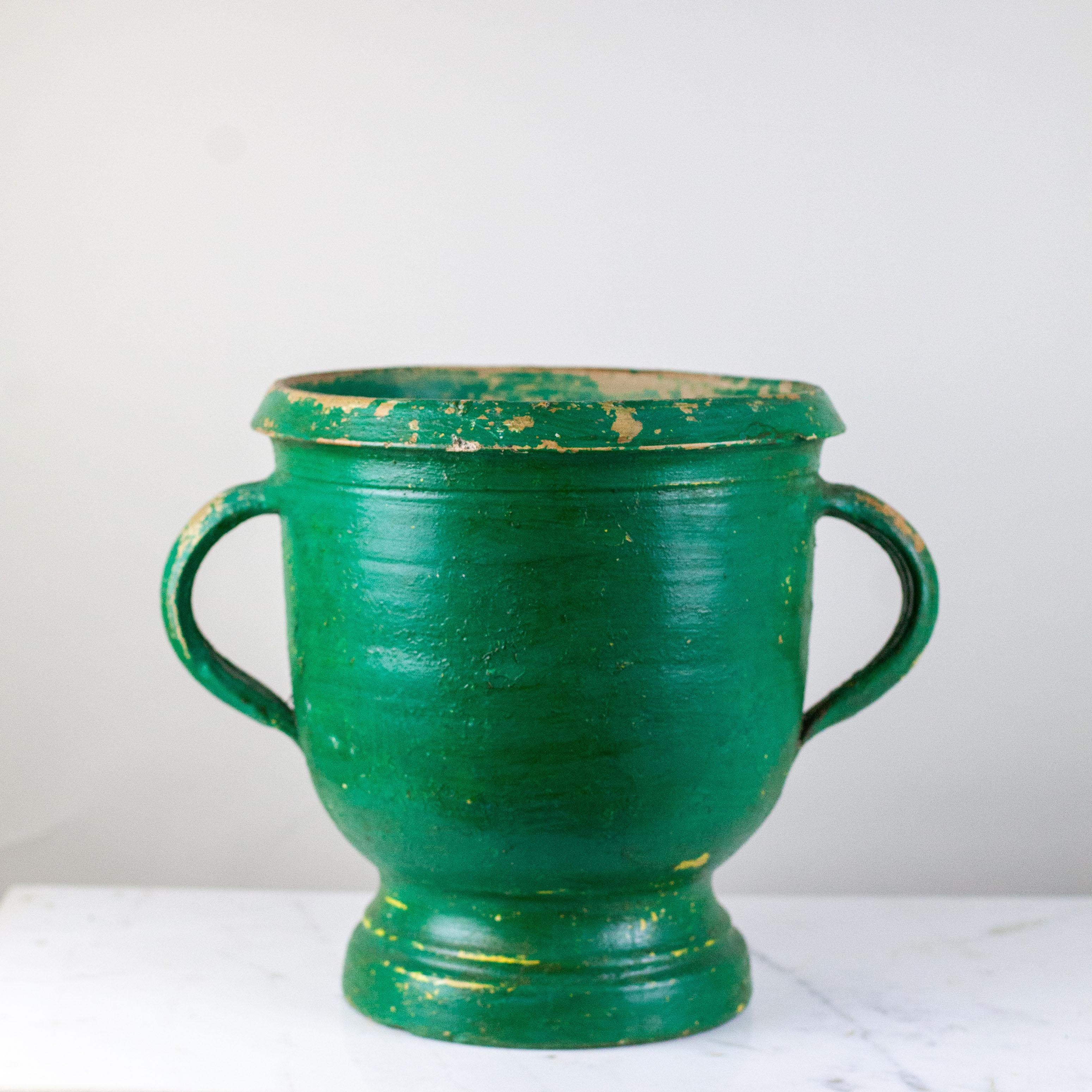 Antique Green French Urn For Sale 1