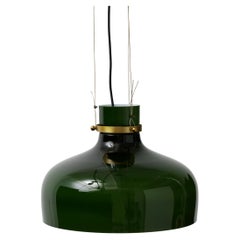 Antike Deckenlampe aus grünem Glas, frühes 20. Jahrhundert, Frankreich