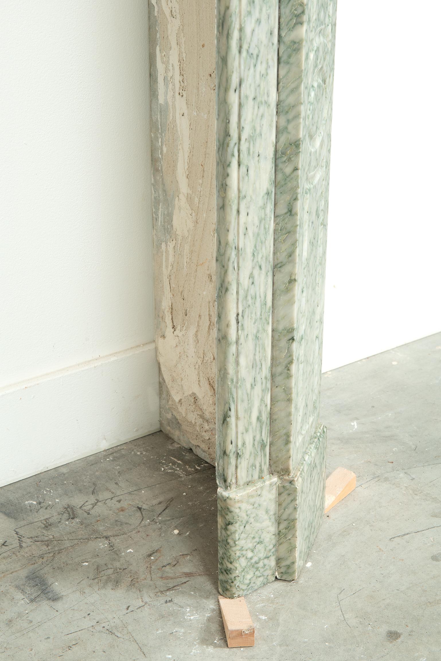 Antique Green Marble Fireplace Mantel For Sale 8