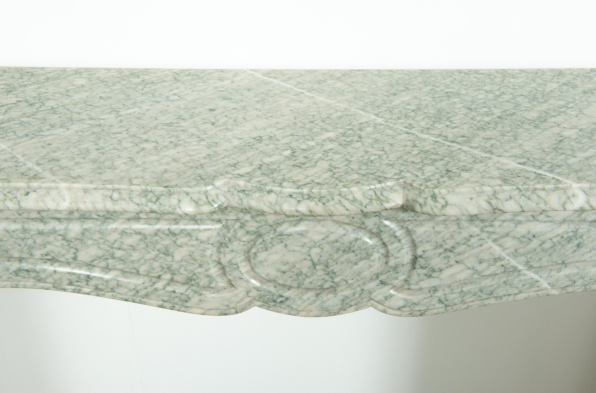 Antique Green Marble Fireplace Mantel For Sale 10