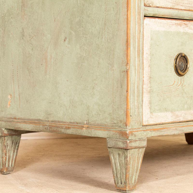Antique Green Painted Chest of Drawers from Sweden 2