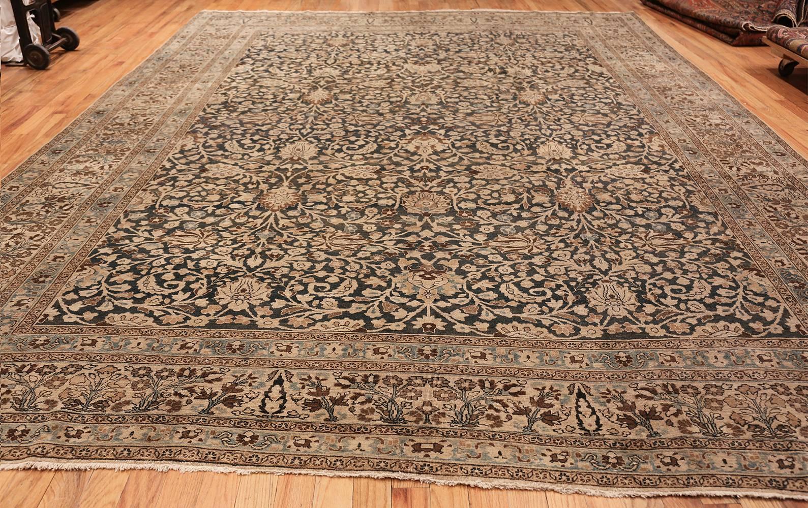 Antique Grey Background Khorassan Persian Rug. 11 ft 4 in x 14 ft 6 in  For Sale 4