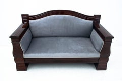 Antique Grey Biedermeier Sofa from circa 1860