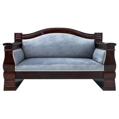 Antique Grey Biedermeier Sofa from circa 1860