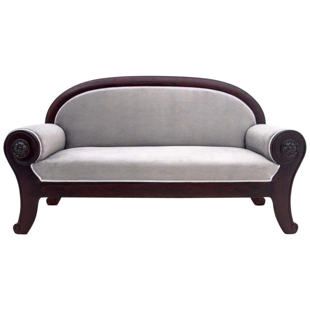 Antique Grey Biedermeier Sofa from circa 1910