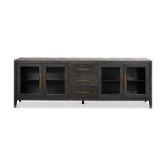 Antique Grey Leather Sideboard