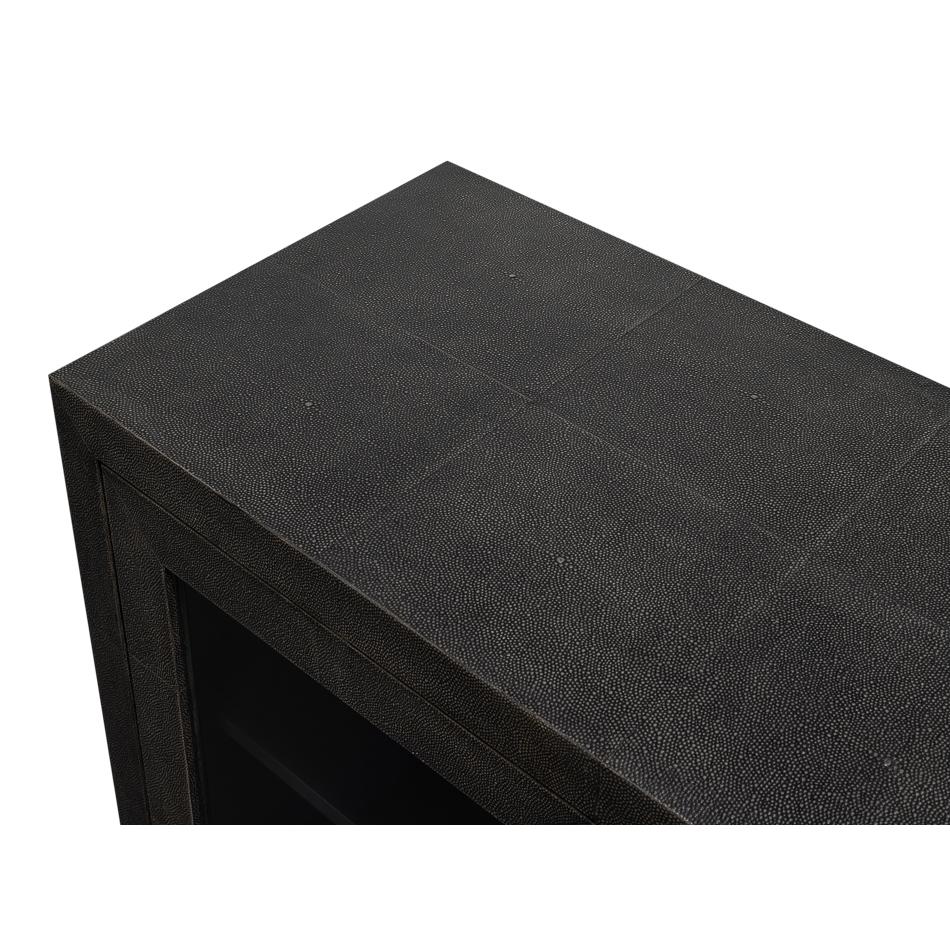 Antikes Sideboard aus grauem Leder in Grau (21. Jahrhundert und zeitgenössisch) im Angebot