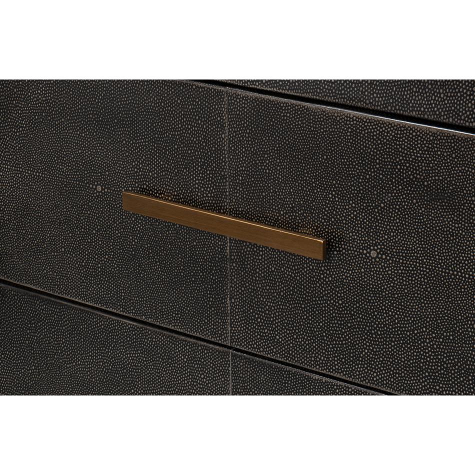 Antikes Sideboard aus grauem Leder in Grau im Angebot 4