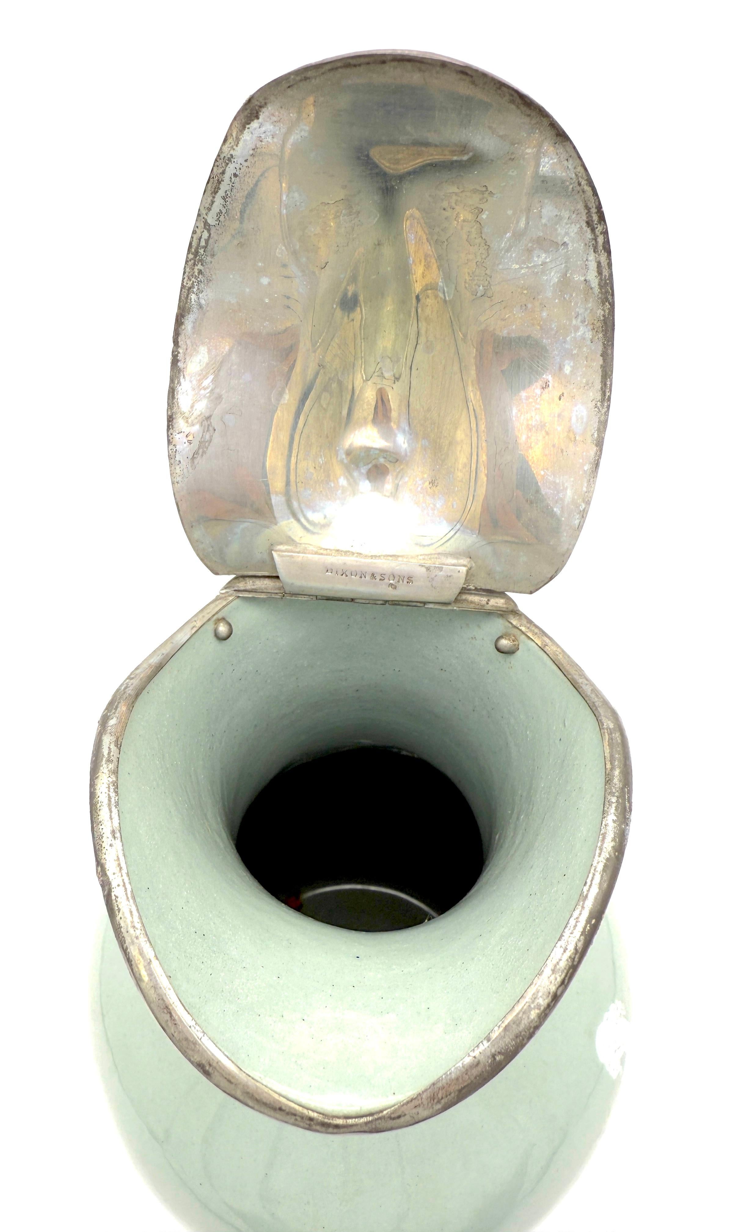 Painted Antique Grey Stoneware Pitcher Followers of Dionysos Baccanal Antique Revival For Sale