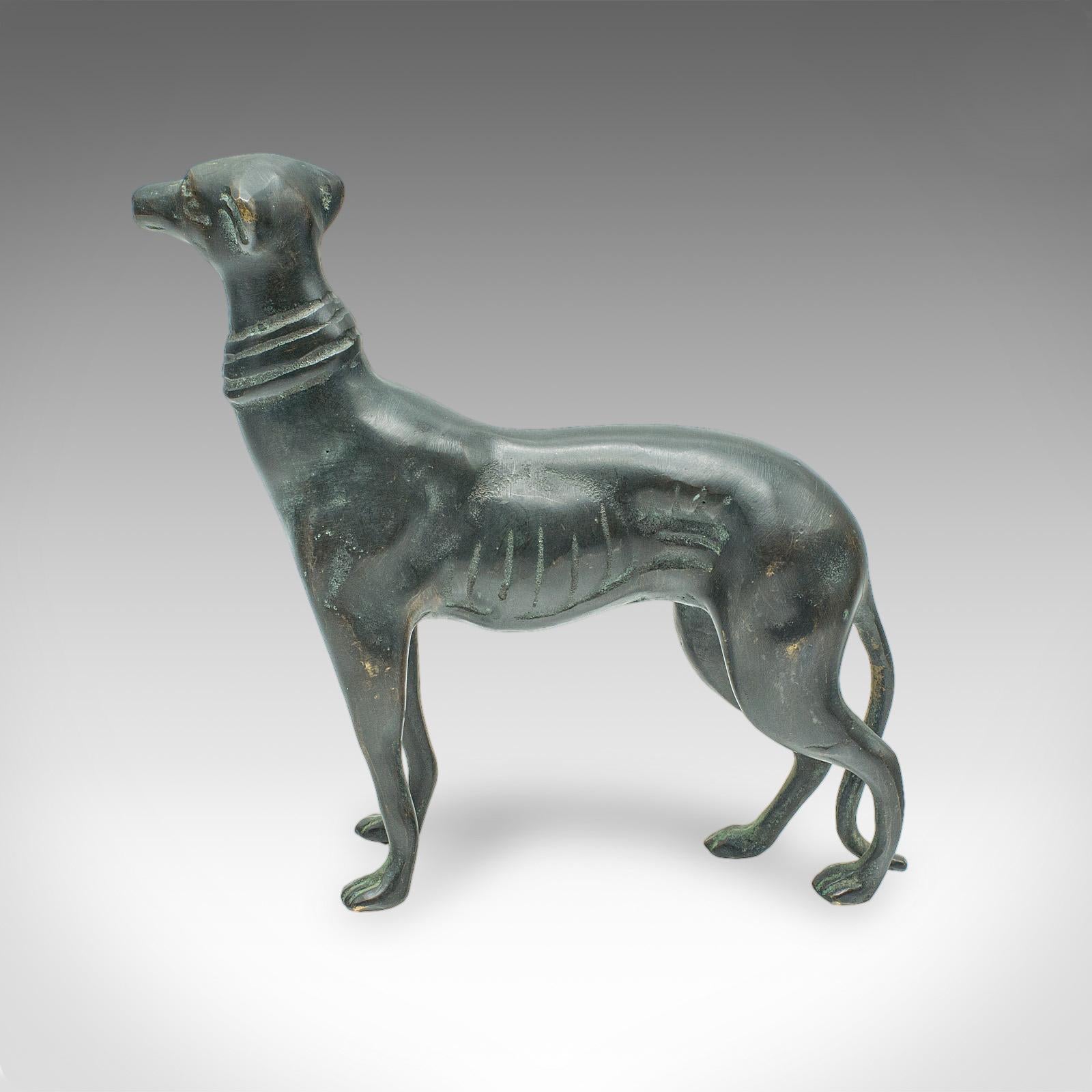 Antike Windhund Figur, Französisch, Bronze, Hund Briefbeschwerer, Ornament, Viktorianisch im Zustand „Gut“ im Angebot in Hele, Devon, GB