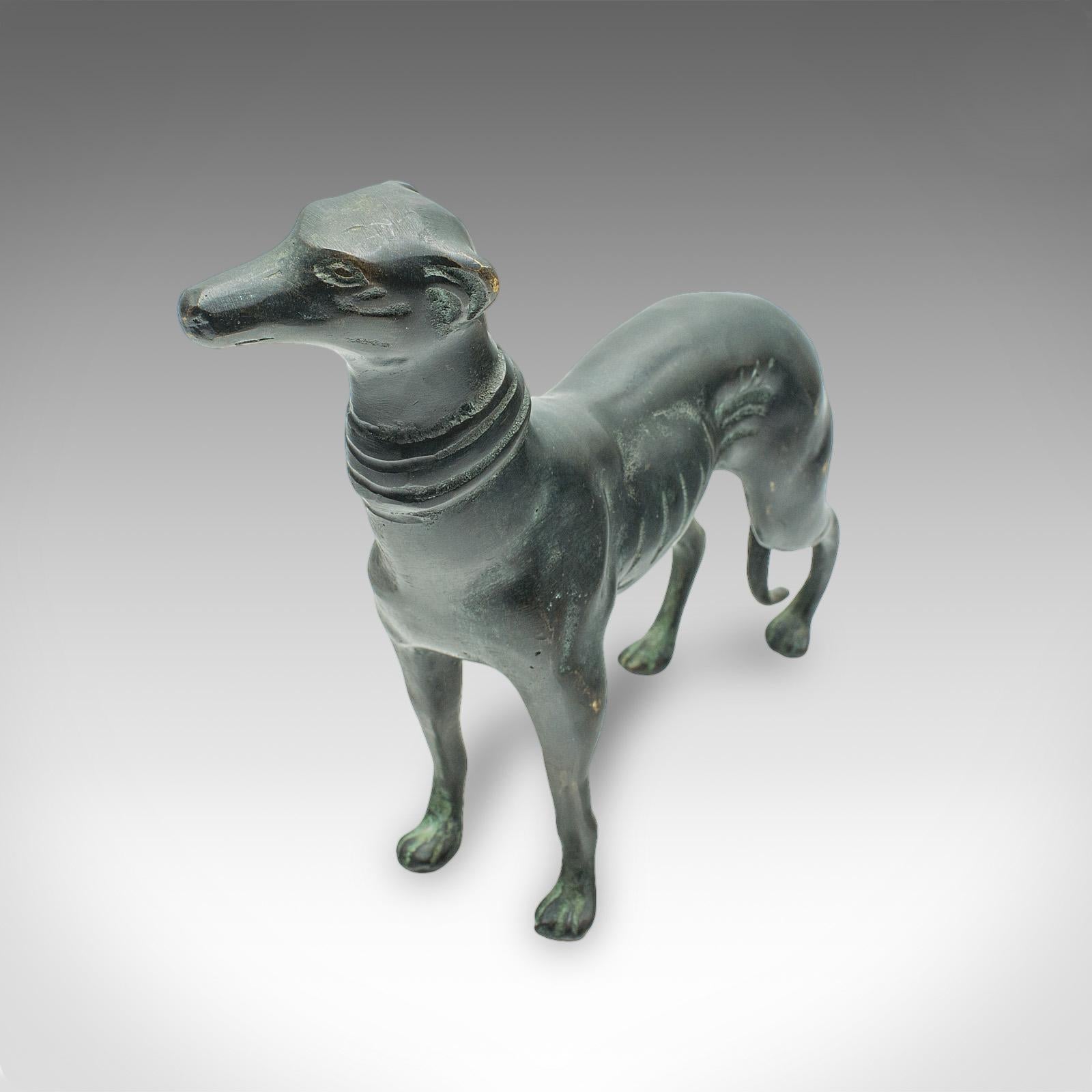 Antike Windhund Figur, Französisch, Bronze, Hund Briefbeschwerer, Ornament, Viktorianisch (Spätes 19. Jahrhundert) im Angebot