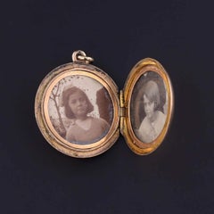 Antique Griffin Locket Pendant of 10k Gold, Circa 1900