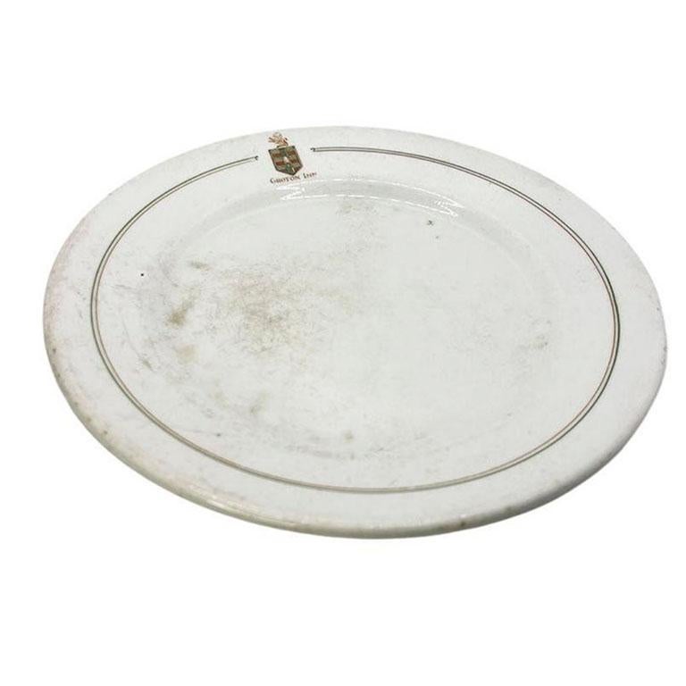 Plato antiguo de hostelería Groton Inn Crest - principios del siglo XX en venta 2