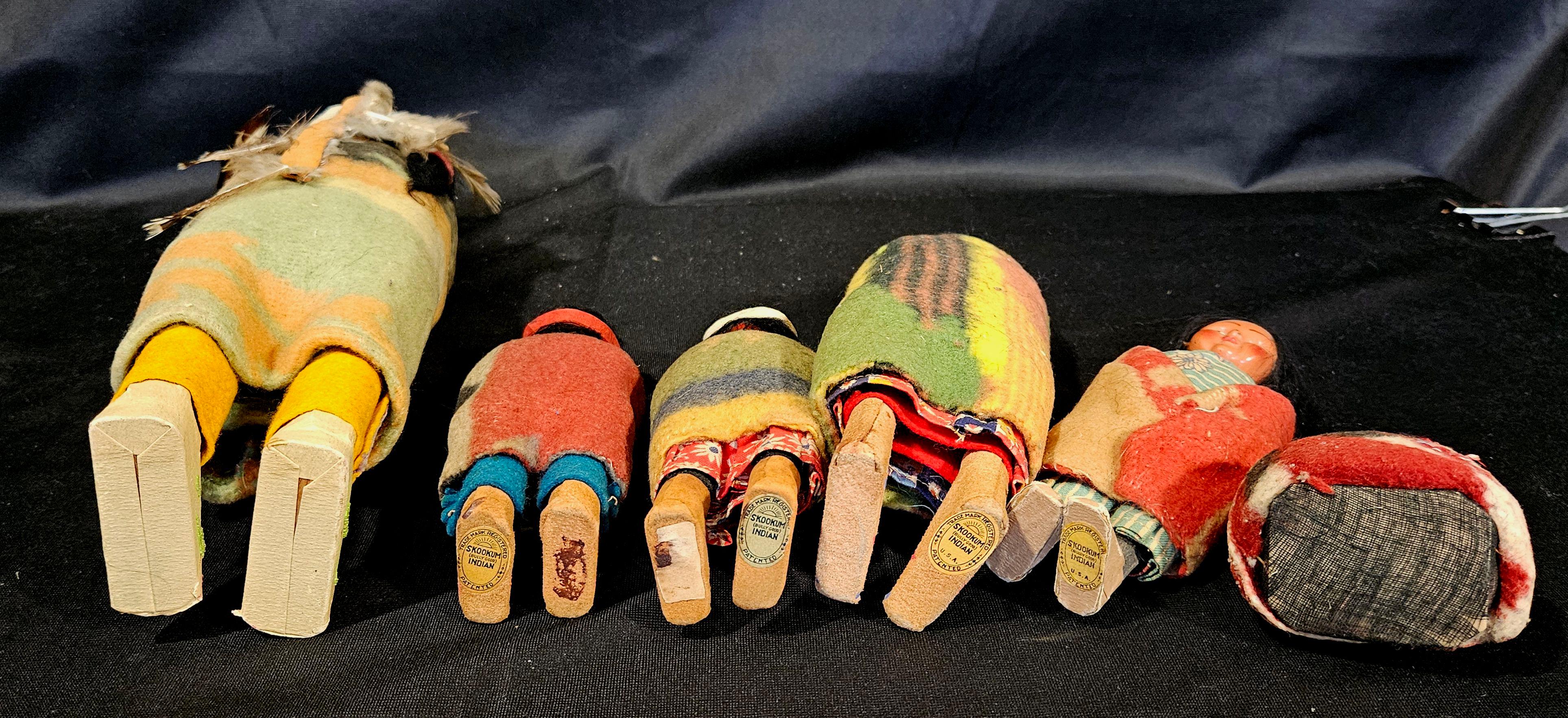 Antique Group of 6 Skookum Dolls, 1913s For Sale 9