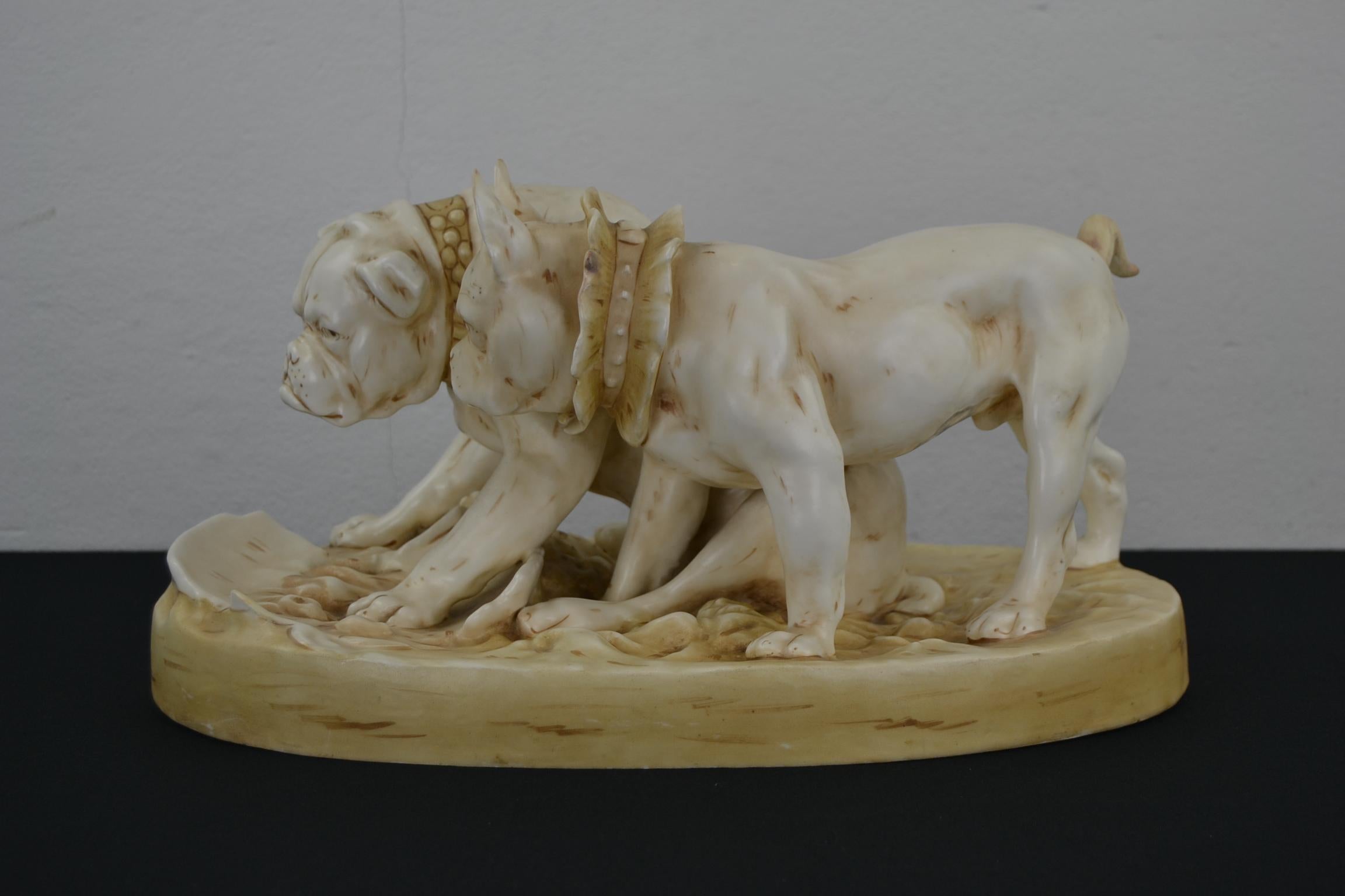 Antique Group of Bulldog, French and English Bulldog Sculpture 13