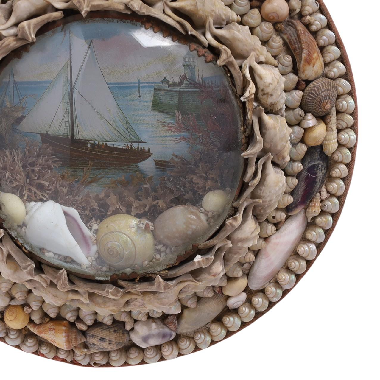 English Antique Group of Three Sailors Valentines