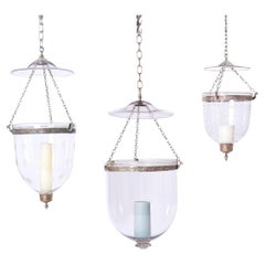 Antique Group of Three Smoke Bell Light Fixtures, Priced Individually