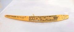Antique Set of Walrus Tusk Scrimshaw Cribbage Items and Alaskan Utensils