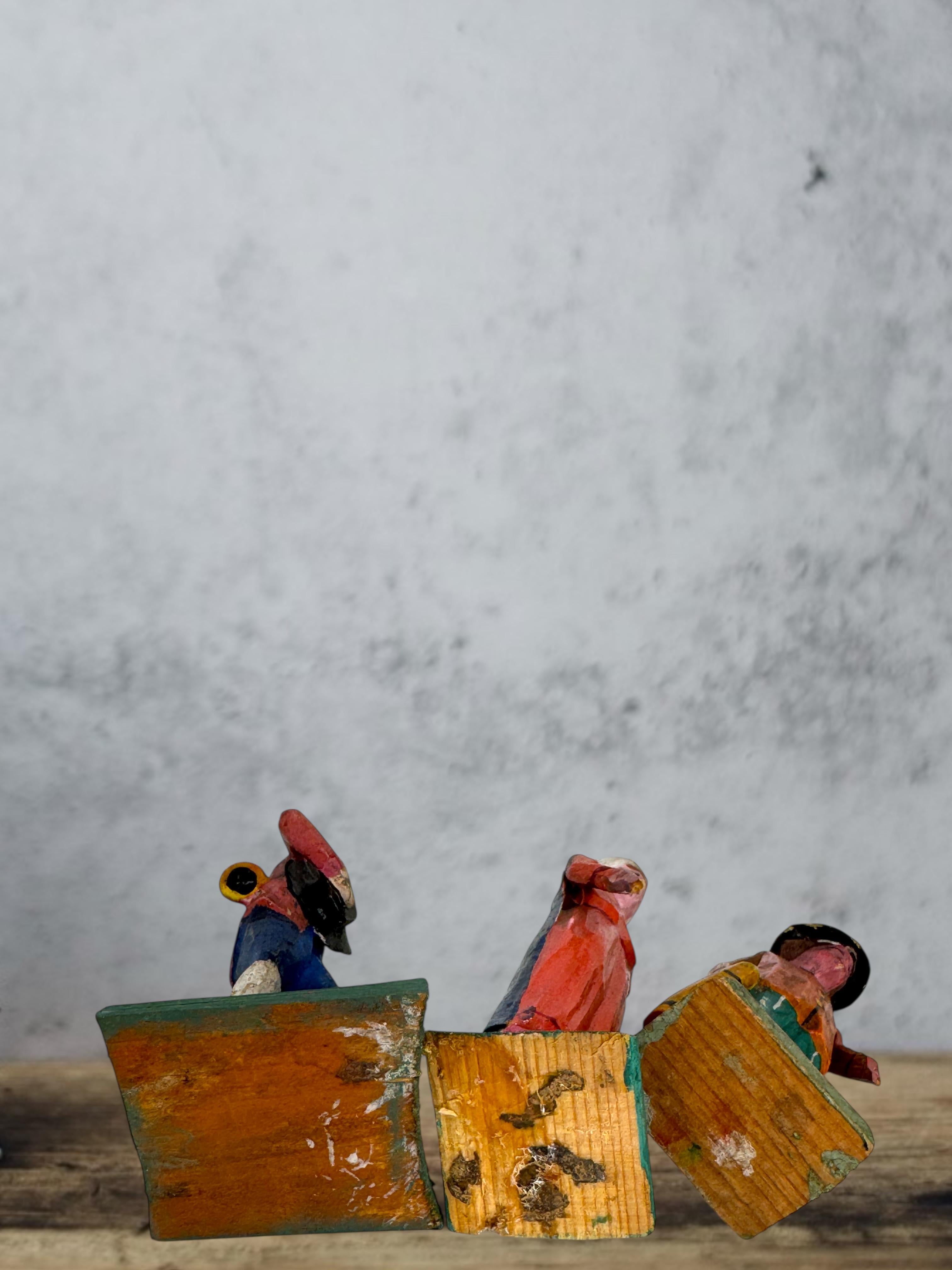 Antique Grulich Christmas Nativity Figure Lot, late 19th Century Folk Art en venta 2