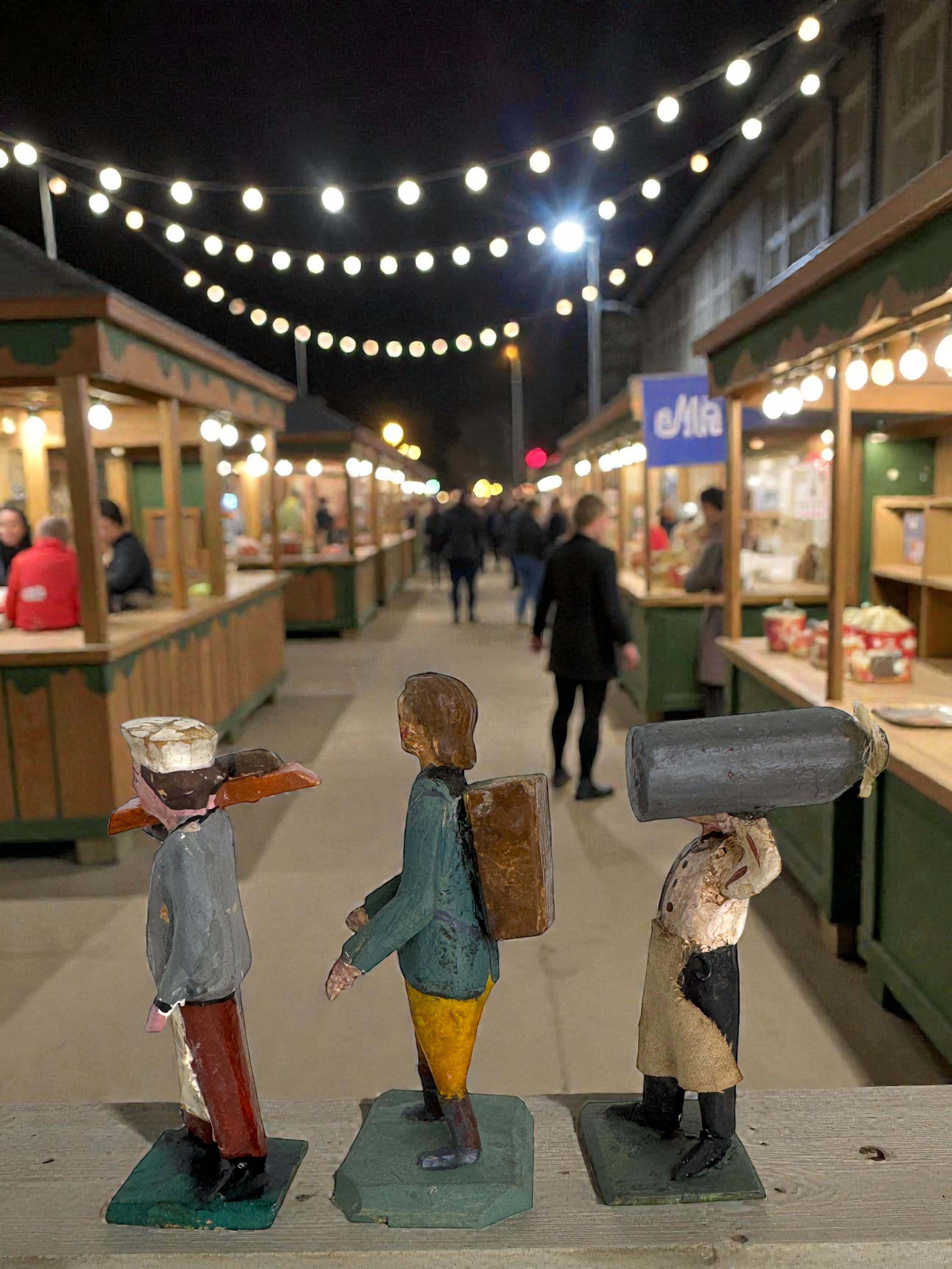 Antique Grulich Christmas Nativity Figure Lot, late 19th Century Folk Art en venta 5