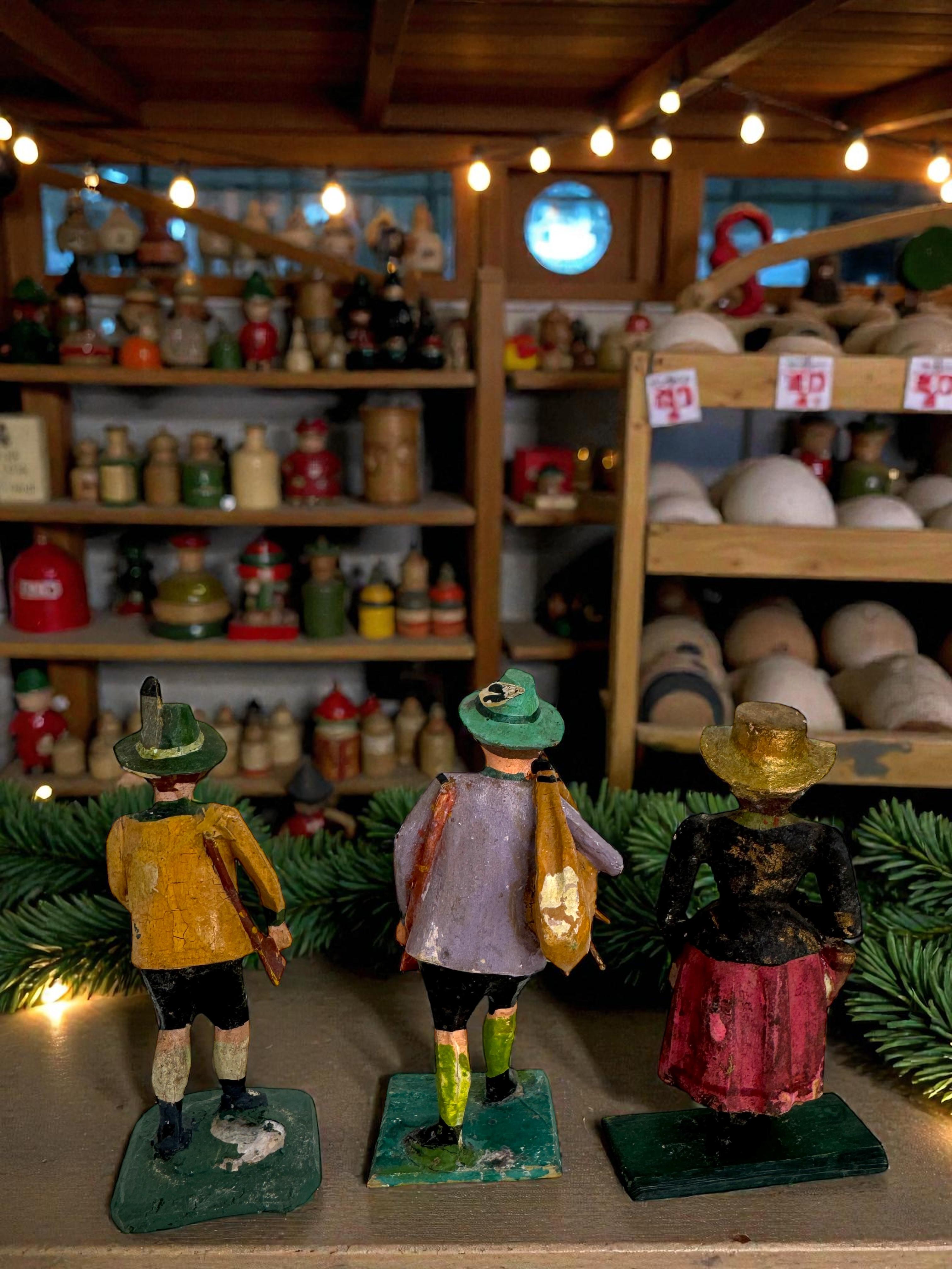 Antique Grulich Christmas Nativity Figure Lot, late 19th Century Folk Art en venta 6