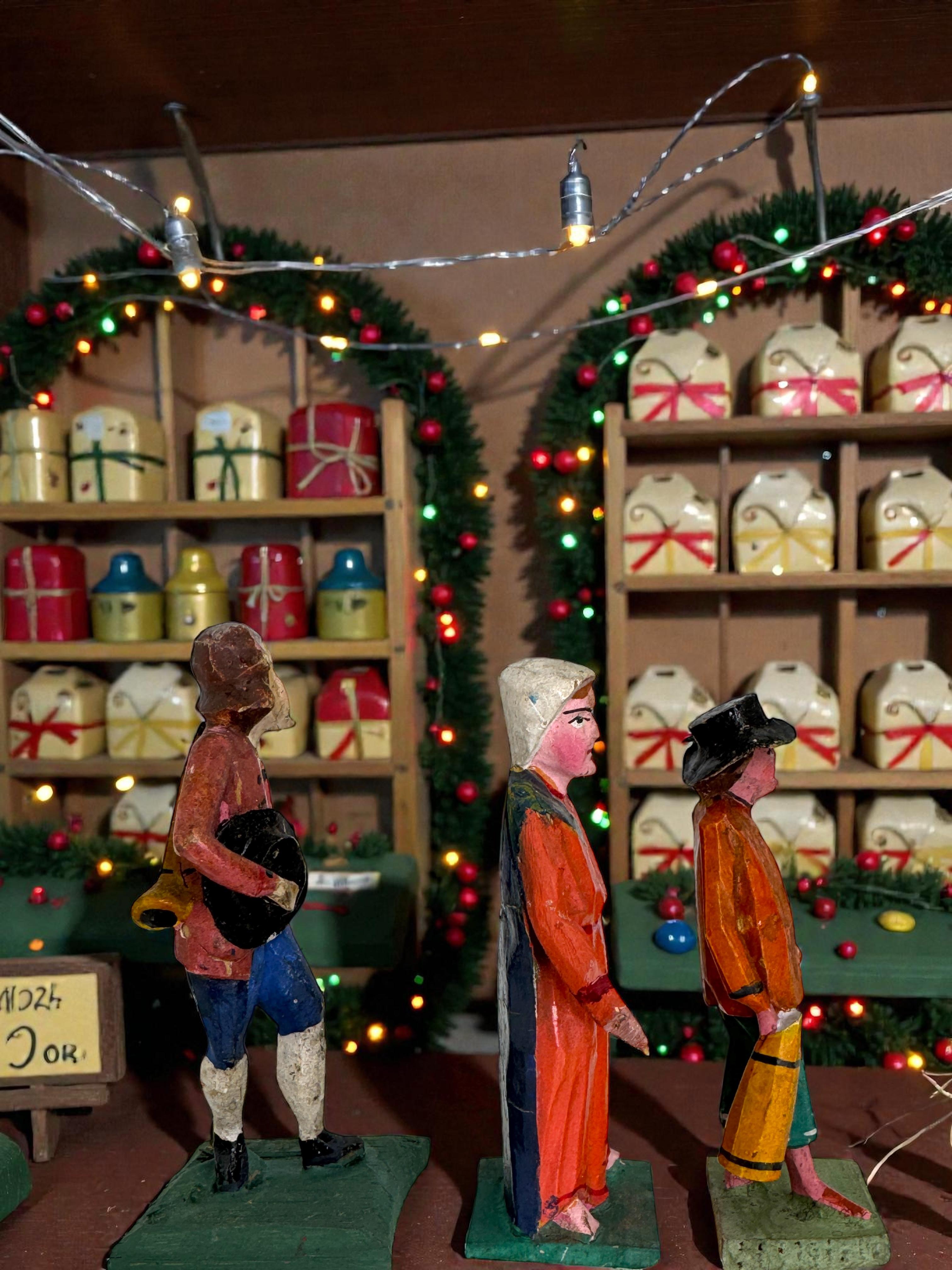 Antique Grulich Christmas Nativity Figure Lot, late 19th Century Folk Art en venta 6