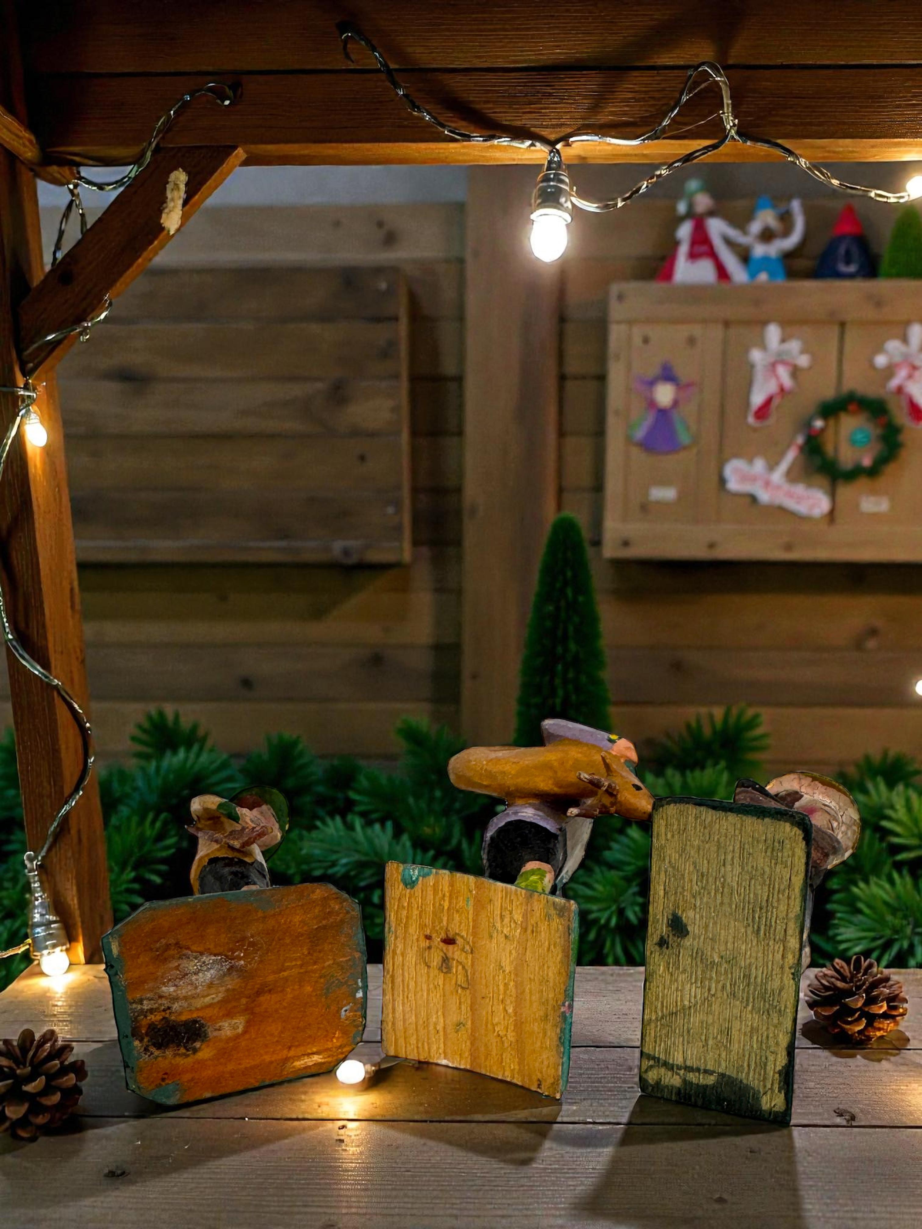 Antique Grulich Christmas Nativity Figure Lot, late 19th Century Folk Art en venta 8