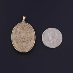 Ciondolo antico Gryllos Lava Cameo in oro 14k